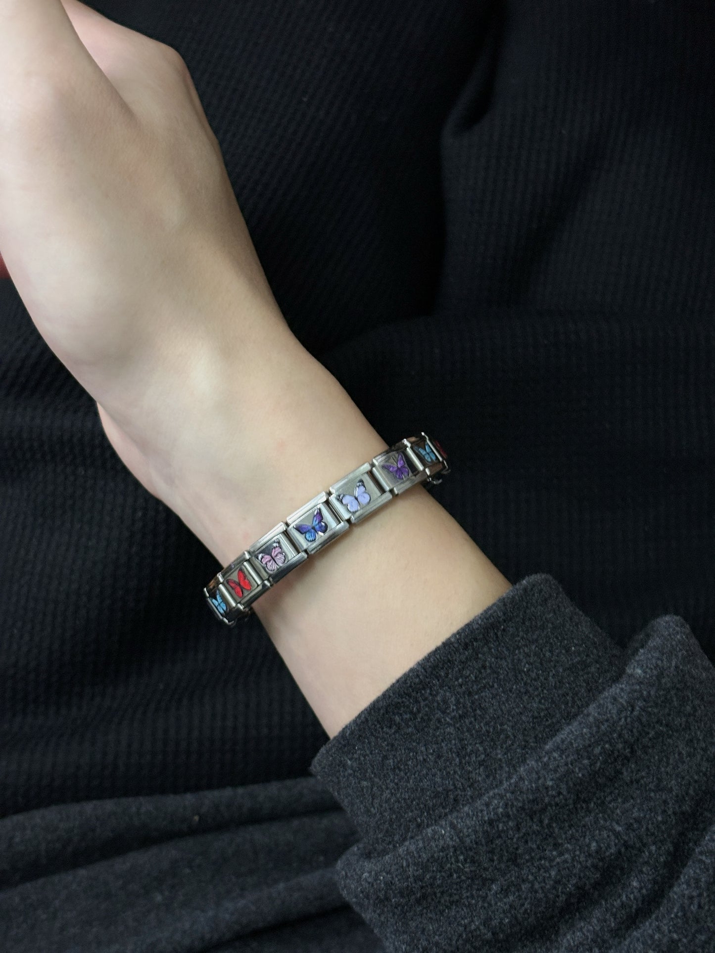 Handmade "Butterfly" Modular Link Bracelet – 18-Link Cat Series (Tool Included) B0011