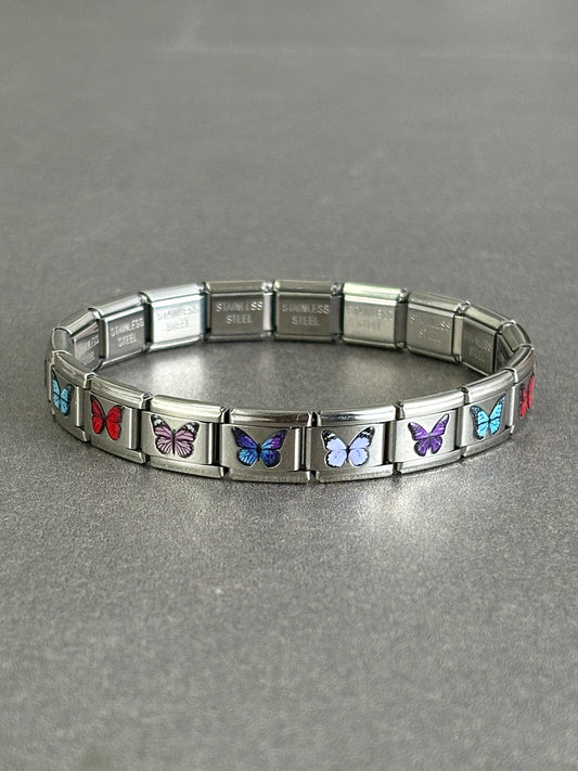 Handmade "Butterfly" Modular Link Bracelet – 18-Link Cat Series (Tool Included) B0011