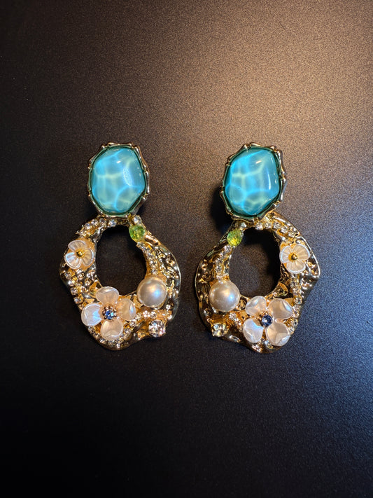 Vintage Pearl & Drops Earrings E0006