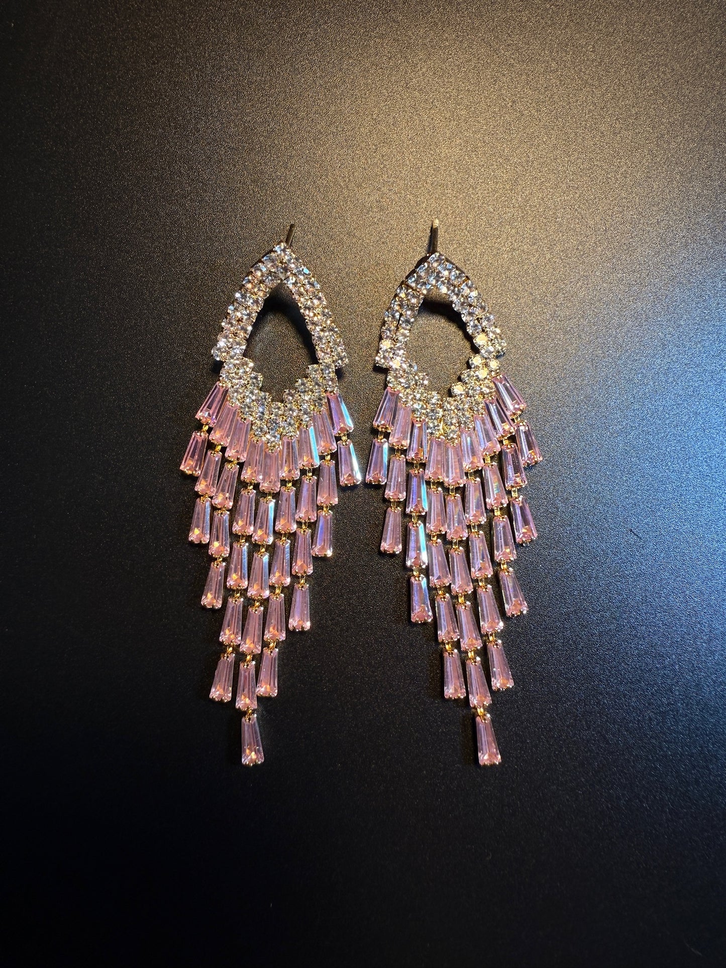 Vintage "Chic Pink" Tassel Earrings E0010