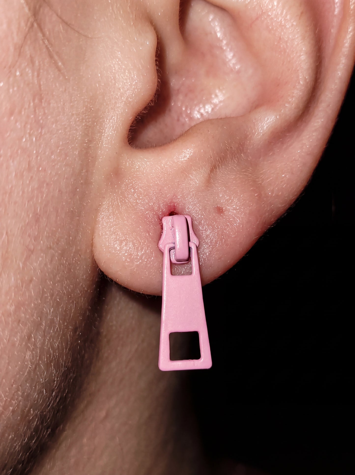Latchcut "Misaligned Vestige" Pink Geometric Stud Earrings E0038